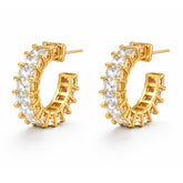 Arete Aro Serena Circonia (Chapado en Oro 18K)