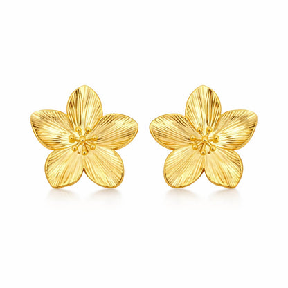Arete Flor de Cerezo (Chapado en Oro 18K)
