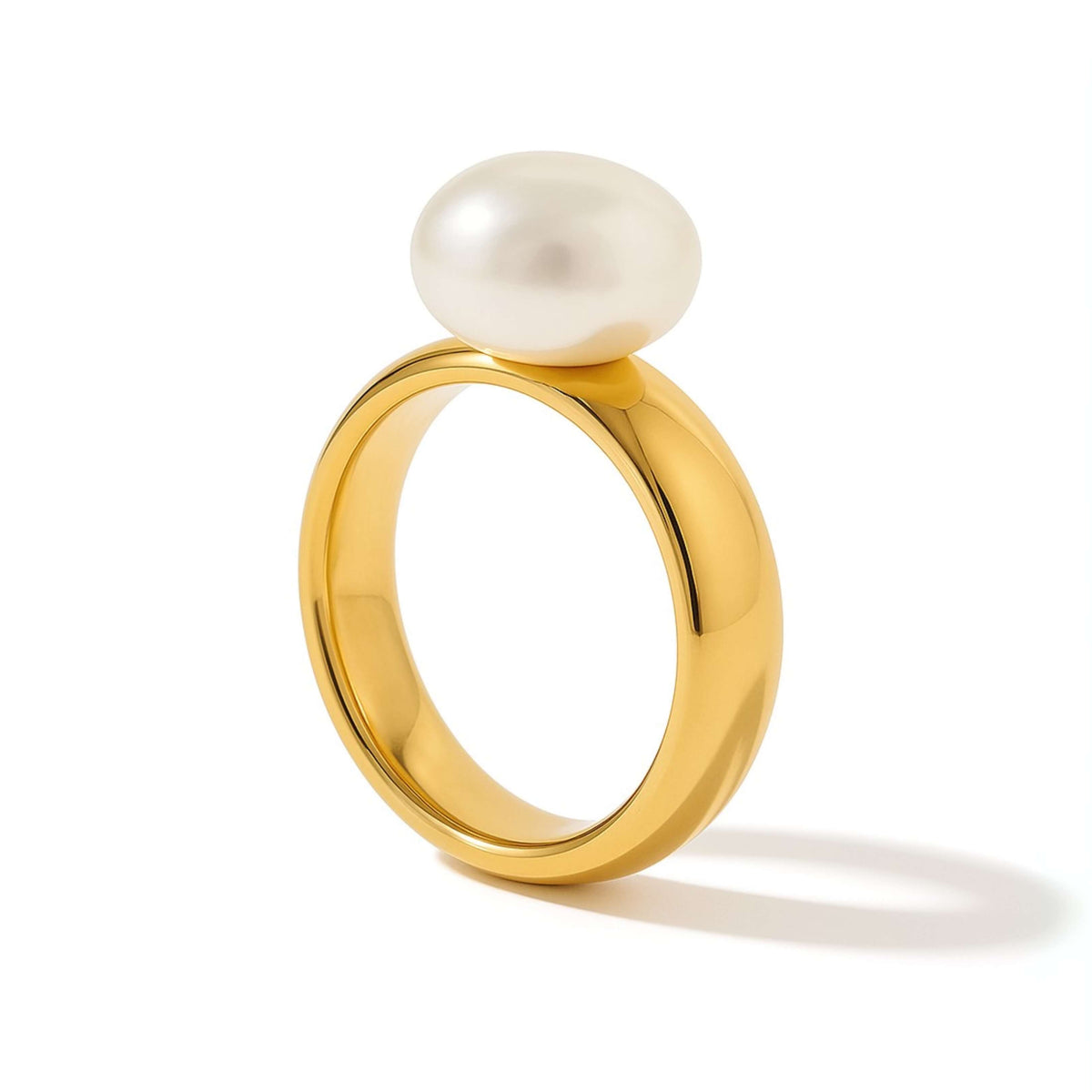 Anillo Emma Perla Minimalista (Chapado en Oro 18K)