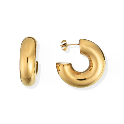 Pendiente Aro Chunky (Chapado en Oro)