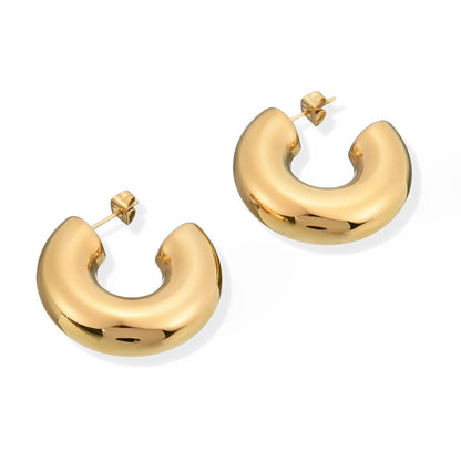 Pendiente Aro Chunky (Chapado en Oro)