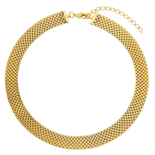 Collar Choker de Malla Elegante (Chapado en Oro)