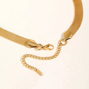 Collar Choker de Malla Elegante (Chapado en Oro)