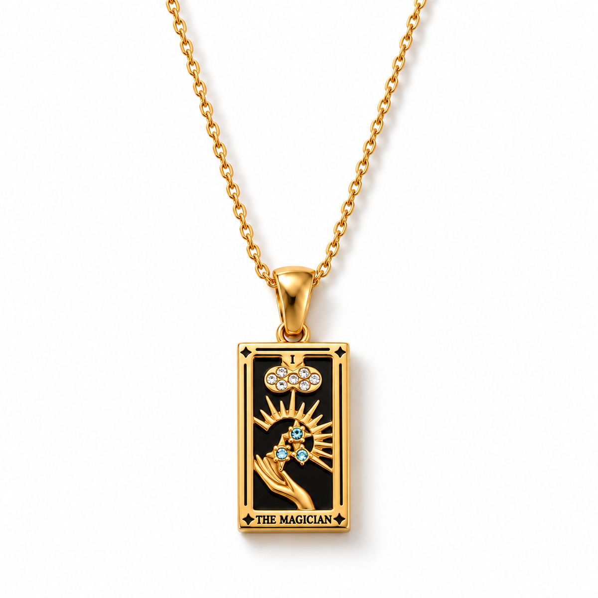 Colección Tarot - Collares con Colgantes de las Cartas (Chapado en Oro 18K)
