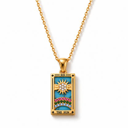 Colección Tarot - Collares con Colgantes de las Cartas (Chapado en Oro 18K)
