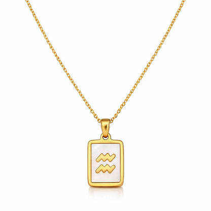 Colección de Collares Signos del Zodiaco Perlado (Chapado en Oro 18K)