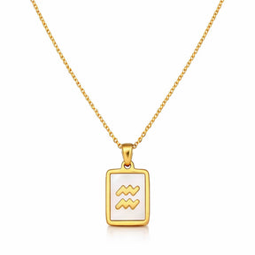 Colección de Collares Signos del Zodiaco Perlado (Chapado en Oro 18K)