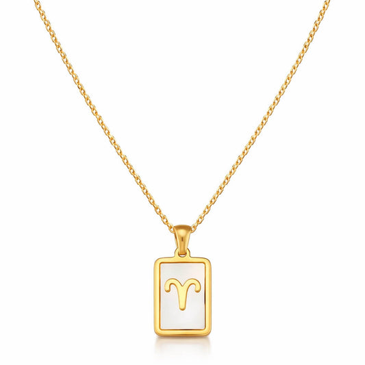 Colección de Collares Signos del Zodiaco Perlado (Chapado en Oro 18K)