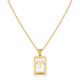 Colección de Collares Signos del Zodiaco Perlado (Chapado en Oro 18K)
