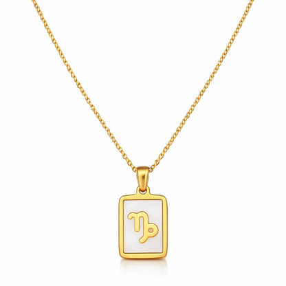 Colección de Collares Signos del Zodiaco Perlado (Chapado en Oro 18K)