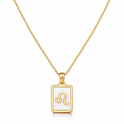 Colección de Collares Signos del Zodiaco Perlado (Chapado en Oro 18K)