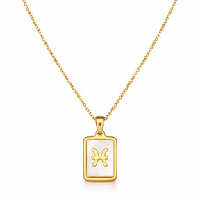 Colección de Collares Signos del Zodiaco Perlado (Chapado en Oro 18K)