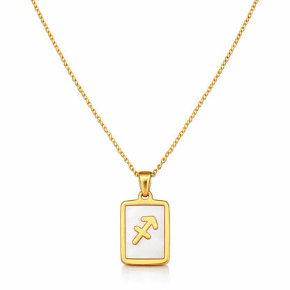 Colección de Collares Signos del Zodiaco Perlado (Chapado en Oro 18K)