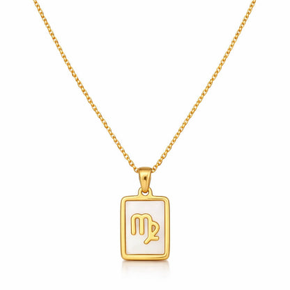 Colección de Collares Signos del Zodiaco Perlado (Chapado en Oro 18K)