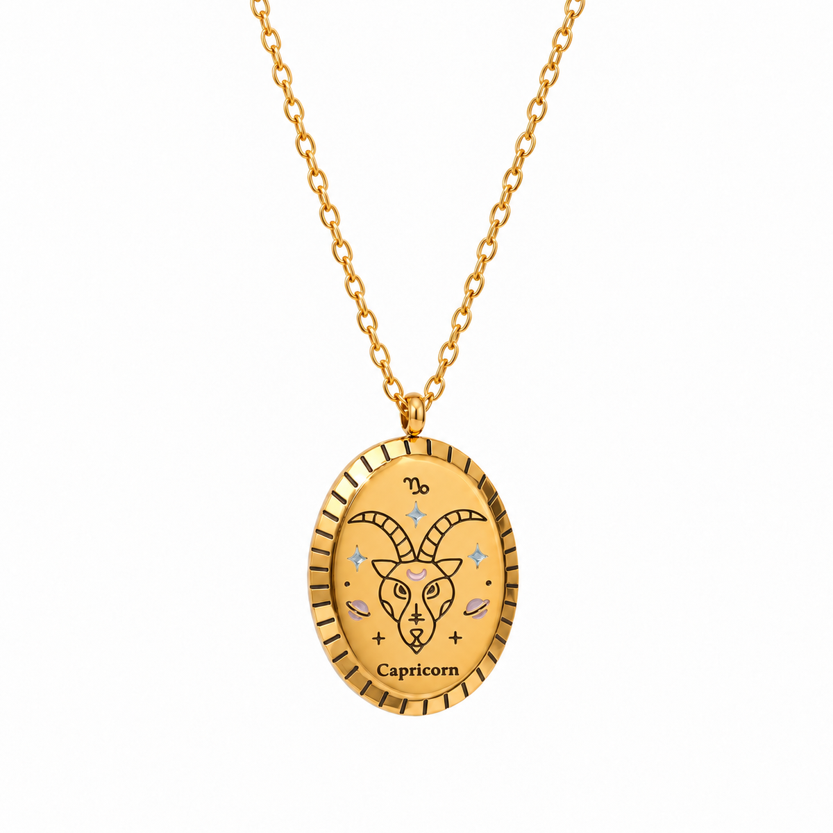 Collar Constelaciones del Zodíaco Medalla (Chapado en Oro 18K)
