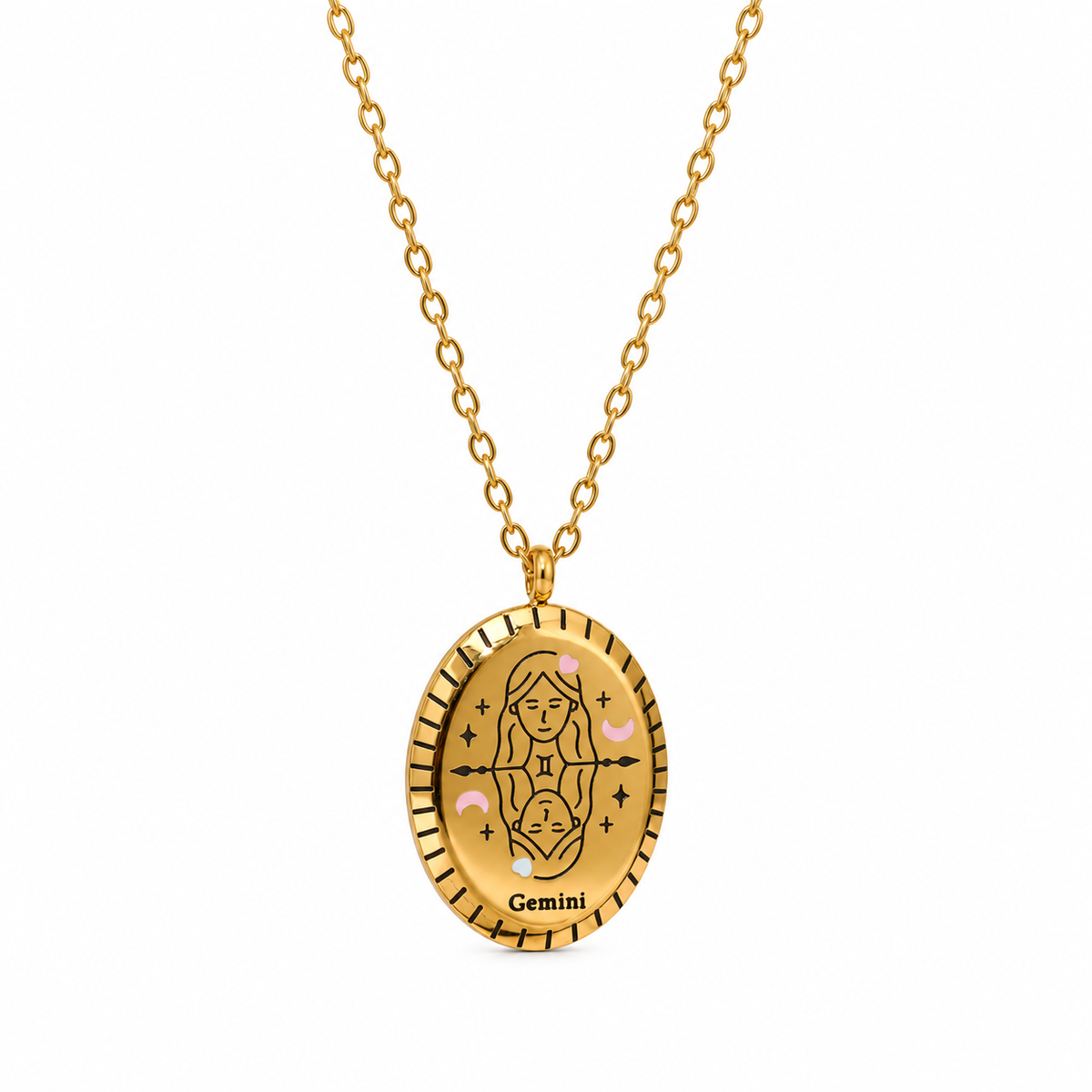 Collar Constelaciones del Zodíaco Medalla (Chapado en Oro 18K)