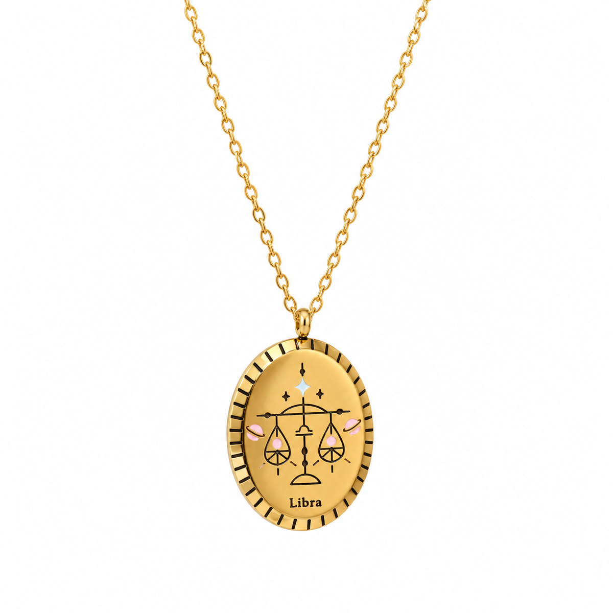 Collar Constelaciones del Zodíaco Medalla (Chapado en Oro 18K)