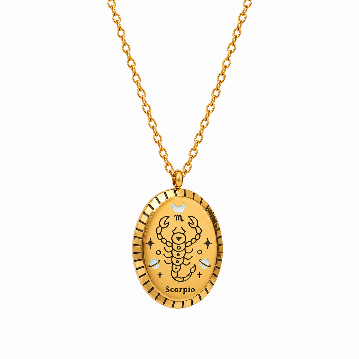Collar Constelaciones del Zodíaco Medalla (Chapado en Oro 18K)