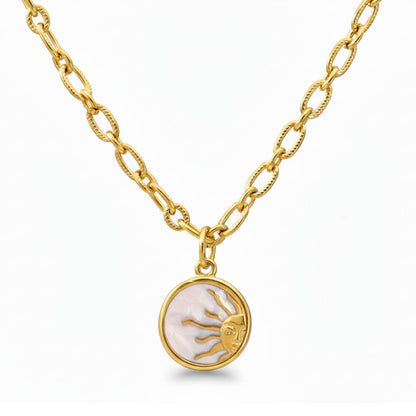 Collar Marsella Sol y Luna (Baño en Oro 18K)