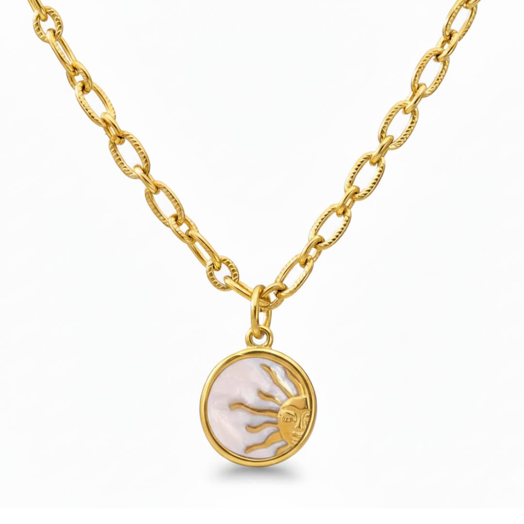 Collar Marsella Sol y Luna (Baño en Oro 18K)