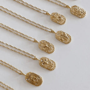 Collar Zodíaco Cadena Trenzada (Chapado en Oro 18K)