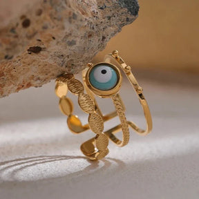 Anillo Ojo Turco Afrodita (Chapado en Oro 18K)