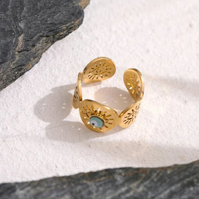 Anillo Ojo Turco Hera (Chapado en Oro 18K)