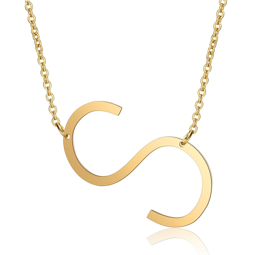 Collar Letra Inicial Grande (Chapado en Oro 18K)