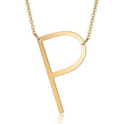 Collar Letra Inicial Grande (Chapado en Oro 18K)