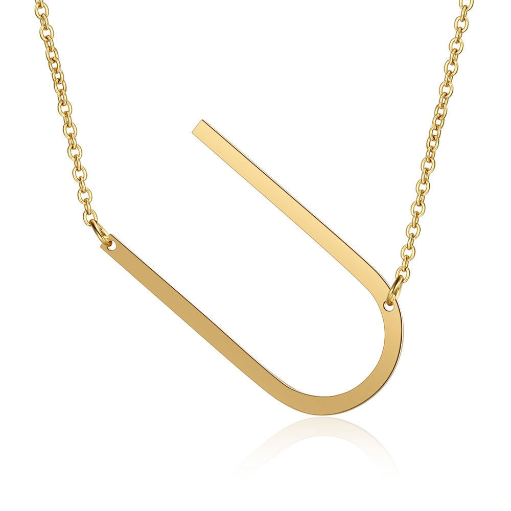 Collar Letra Inicial Grande (Chapado en Oro 18K)
