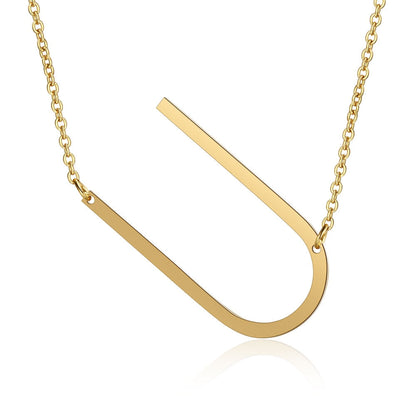 Collar Letra Inicial Grande (Chapado en Oro 18K)