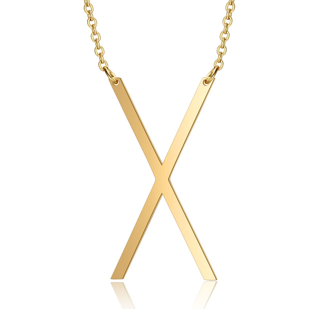 Collar Letra Inicial Grande (Chapado en Oro 18K)