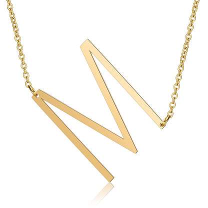 Collar Letra Inicial Grande (Chapado en Oro 18K)