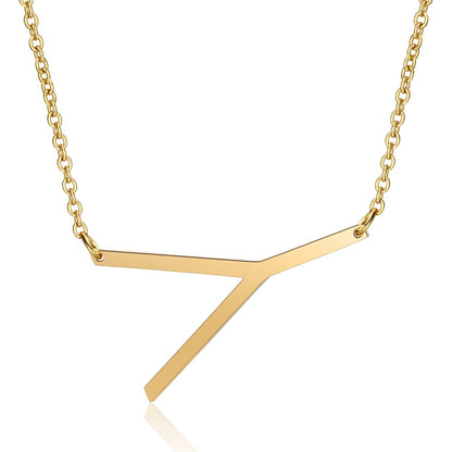 Collar Letra Inicial Grande (Chapado en Oro 18K)