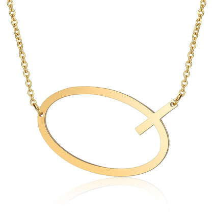Collar Letra Inicial Grande (Chapado en Oro 18K)