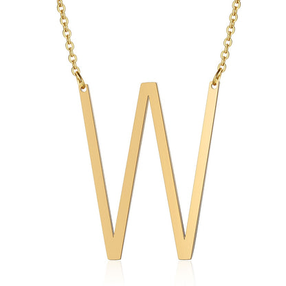 Collar Letra Inicial Grande (Chapado en Oro 18K)