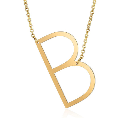 Collar Letra Inicial Grande (Chapado en Oro 18K)