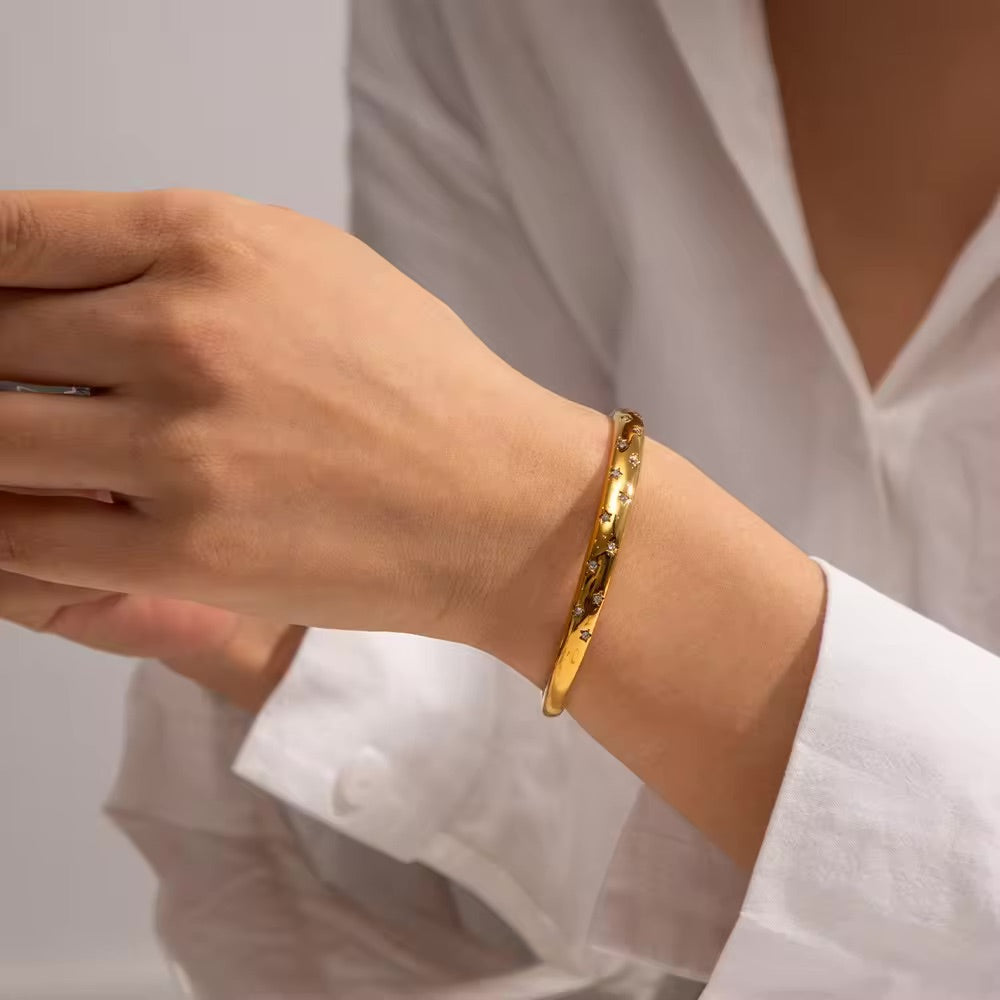 Pulsera Stella de Circonia (Chapado en Oro 18K)