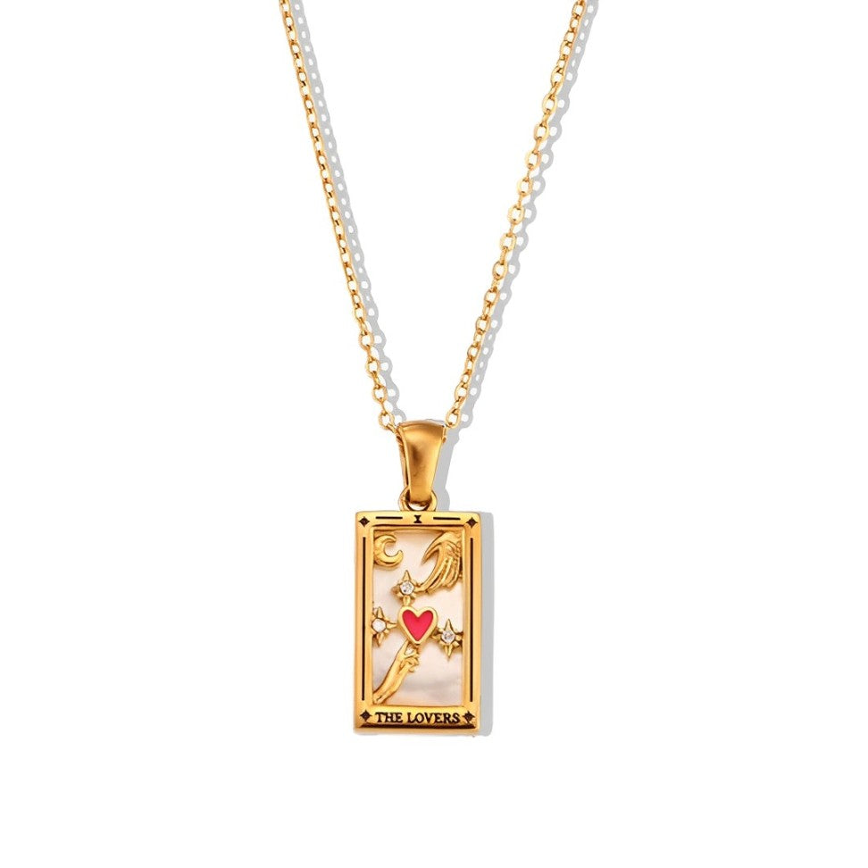 Colección Tarot - Collares con Colgantes de las Cartas (Chapado en Oro 18K)