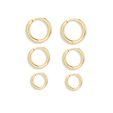 Pendientes de Aro Trío (Chapados en Oro 18K)