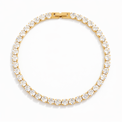 Pulsera Riviera con Circonita Brillante (Chapado en Oro)