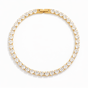 Pulsera Riviera con Circonita Brillante (Chapado en Oro)