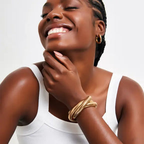 Pulsera Stravaganza Malla (Chapado en Oro 18K)