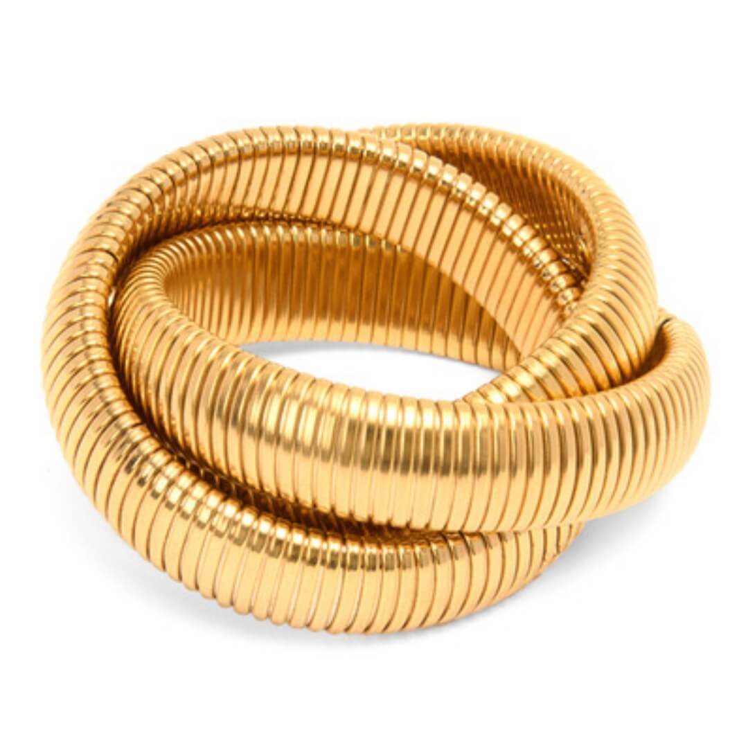 Pulsera Stravaganza Malla (Chapado en Oro 18K)