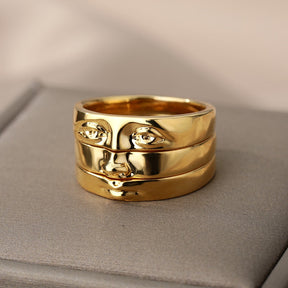 Set de Anillos Visage (Chapado en Oro 18K)