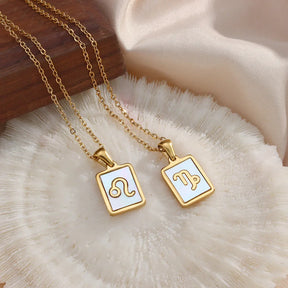 Colección de Collares Signos del Zodiaco Perlado (Chapado en Oro 18K)