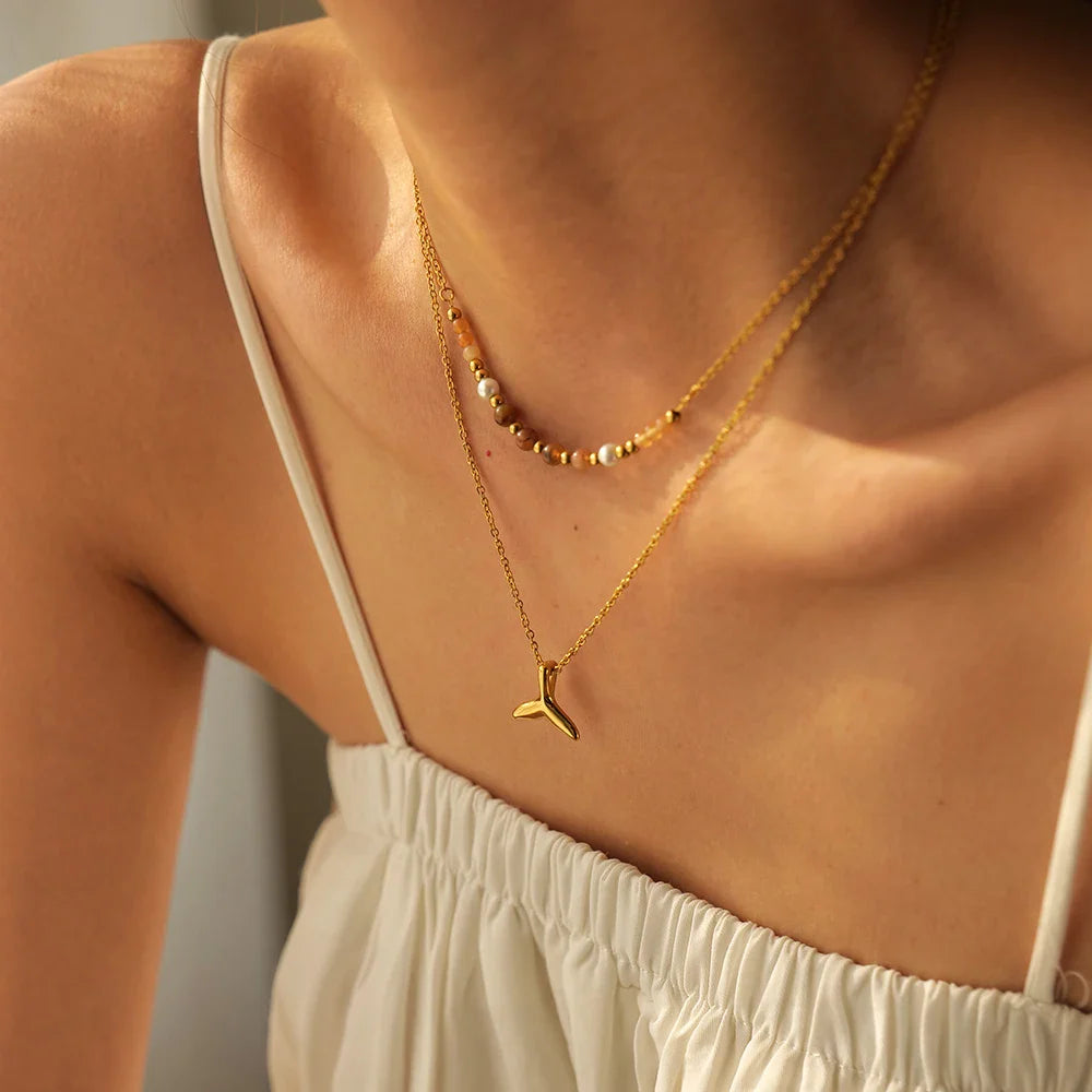 Collar Mixto Sirena (Chapado en Oro 18K)