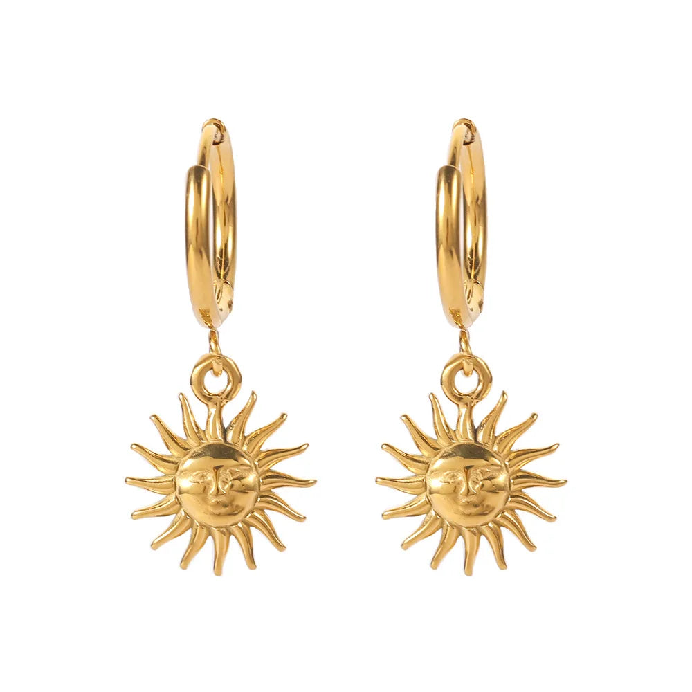 Aretes Sol de Mayo (Chapado en Oro 18K)