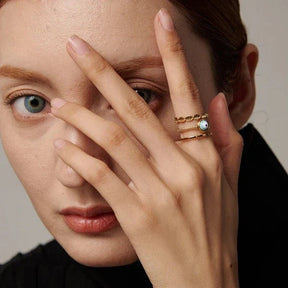 Anillo Ojo Turco Afrodita (Chapado en Oro 18K)