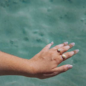 Anillo Sol Radiante Minimalista (Chapado en Oro)